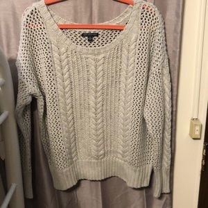 American eagle grey knit sweater